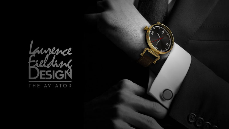 Luxury designer aviator watch